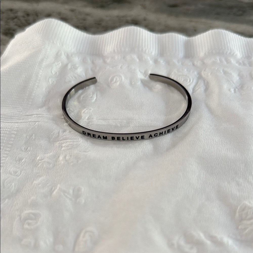 Inspirational Black Bangle Bracelet